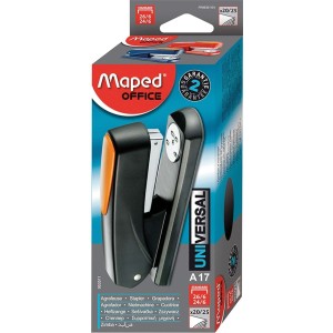 O Grampeador de Mesa Universal A17 Preto Maped é a escolha perfeita para quem busca praticidade, resistência e eficiência no dia a dia