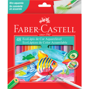LAPIS DE COR 48 CORES AQUARELAVEL FABER CASTELL