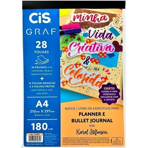 BLOCO PLANNER E BULLET JORNAL A4 28FLS 180G GRAF CIS