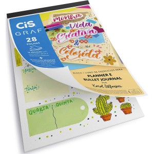BLOCO PLANNER E BULLET JORNAL A4 28FLS 180G GRAF CIS
