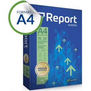 PAPEL SULFITE A4 75GR C/500 FOLHAS VERDE REPORT