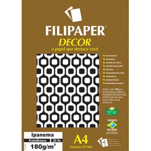 PAPEL DECORADO A4 180G IPANEMA C/20FLS DECOR FILIPAPER