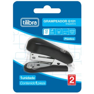 Grampeador 12 Folhas Mini Preto G101 TILIBRA