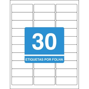 ETIQUETA 25,4X66,7 CARTA TB6080 C/10FLS 300 ETIQS. 30 P/FOLHA TILIBRA