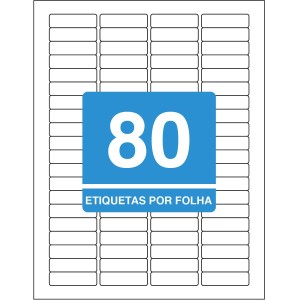 ETIQUETA 12,7X44,5 CARTA TB6187 100FLS 8000 ETIQS. 80 P/FOLHA TILIBRA