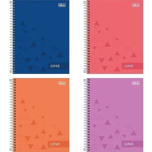 CADERNO ESPIRAL PEQUENO 1/4 80FLS LUNIX TILIBRA