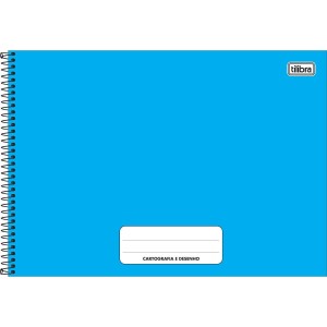 CADERNO DESENHO 80FLS PEPPER AZUL CAPA DURA TILIBRA
