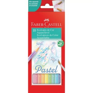 LAPIS DE COR 10 CORES AQUARELAVEL PASTEL FABER CASTELL