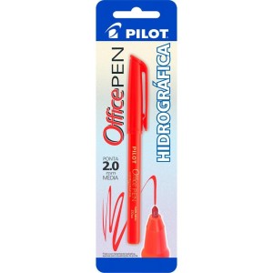 CANETA HIDROGRÁFICA OFFICE PEN 2.0MM VERMELHO BLISTER PILOT