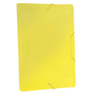 Pasta Plastica Aba Com Elastico Oficio 245x335mm Lombada 30mm Amarela 503PP-AM DAC