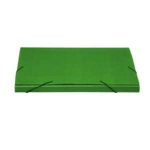 Pasta Plastica Poliondas Com Elastico Oficio 245X340mm Lombada 20mm Verde KAZ