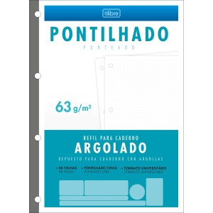 BLOCO FICHARIO UNIVERSITARIO 80FLS ACADEMIE PONTILHADO TILIFLEX TILIBRA