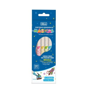 Canetinha Hidrografica 06 Cores Magica TILIBRA