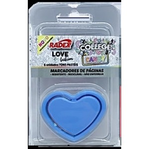 MARCADOR DE PAGINA LOVE FASHION PASTEL C/6 RADEX