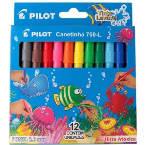 Canetinha Hidrografica 12 Cores 750-L PILOT