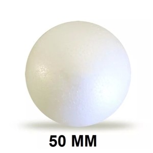 BOLA DE ISOPOR 50MM- UNIDADE