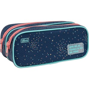 ESTOJO DUPLO GRANDE ACADEMIE DOTS TILIBRA