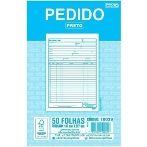 Bloco Pedido de Mesa Medio 1 Via 50 Folhas – São Domingos