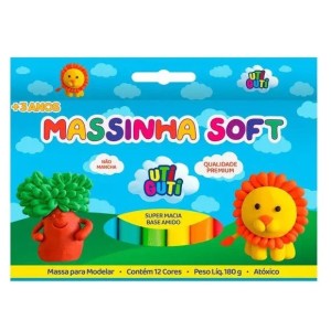 MASSINHA BASE AMIDO 12 CORES SOFT UTI GUTI