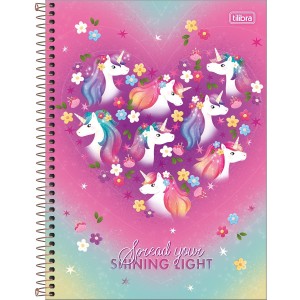 CADERNO UNIVERSITARIO 1 MATERIA 80FLS BLINK UNICORNIO TILIBRA