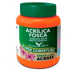 Tinta Acrilica Fosca Laranja 250ml ACRILEX