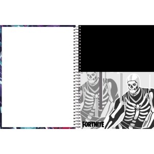 CADERNO ESPIRAL PEQUENO 1/4 80FLS FORTNITE FORONI