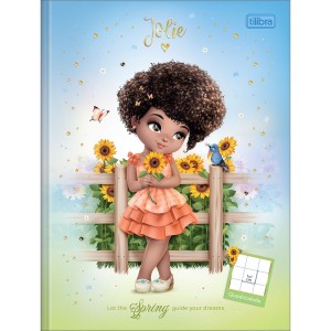 CADERNO QUADRICULADO BROCHURA 10X10MM 40FLS JOLIE TILIBRA