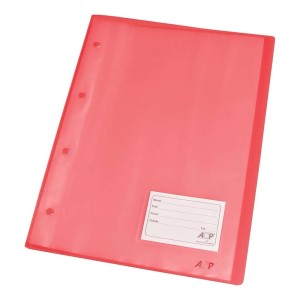 Pasta Catalogo Portifolion Oficio 30 Envelopes Vermelha Com Visor e Com Colchete ACP