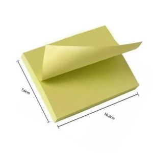 Bloco Adesivo 76x102 Amarelo Com 100 Folhas KAZ