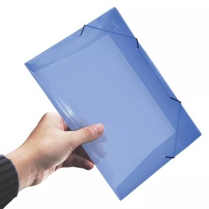 Pasta Plastica Aba Com Elastico 1/4 Pequena Pacote Com 10 Sem Lombada Azul 1020.Az ACP