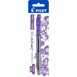 Caneta Esferografica 1.0mm Super Grip Color Violeta Blister PILOT