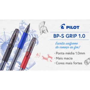 Caneta Esferografica 1.0mm BPS-GRIP Preta PILOT