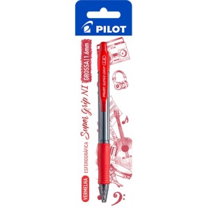 Caneta Esferografica 1.6mm Super Grip Vermelha Blister PILOT