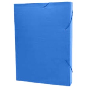 Pasta Plastica Poliondas Com Elastico Oficio 245X340mm Lombada 35mm Azul KAZ
