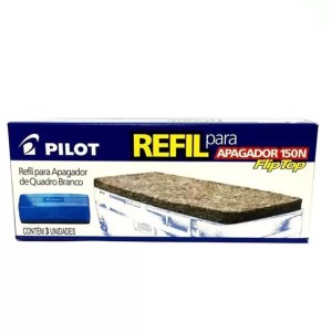 Refil Para Apagador 150N Flip Top Para Quadro Branco Com 3 Unidades PILOT