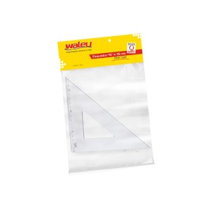 ESQUADRO 45º 26 CM C/ESCALA ACRILICO WALEU