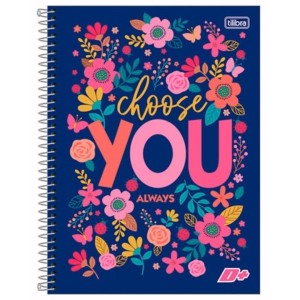 Caderno Universitario 1 Materia 96fls D+ Feminino Capa Dura TILIBRA