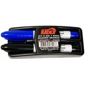 Apagador Quadro Branco c/2 Pincel ASUPER RADEX