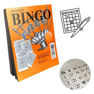 Bloco de Bingo Branco C/100FLS Pequeno 8x10cm FREE