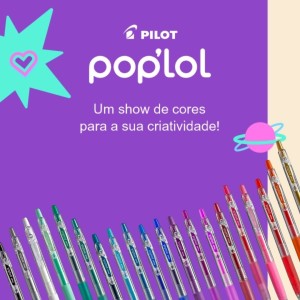 Caneta Gel 0.7mm Pop'lol Cores PILOT