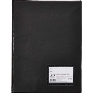 Pasta Catalogo Portfolio OF 10 Envelopes 0,06 Fino Preta Com Visor Com Colchete Ref.123 ACP