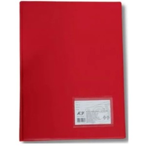 Pasta Catalogo Portfolio OF 50 Eenvelopes 0,06 Fino Vermelha Com Visor Com Colchete Ref.134.VM ACP
