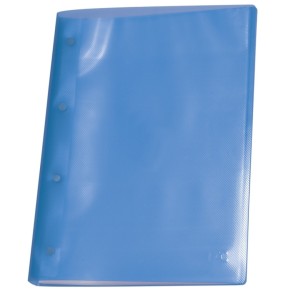 Pasta Catalogo Portfolio A4 10 Envelopes 0,12 Medio Azul Line Polipropileno Sem Visor Com Colchete Ref.1692AZ DAC