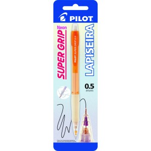 Lapiseira 0.5mm Super Grip Laranja Neon Blister PILOT