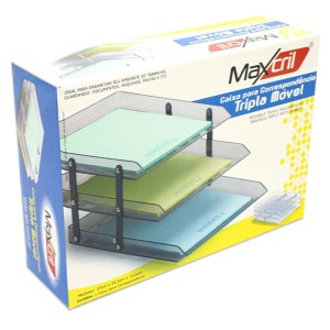 Caixa Correspondencia Tripla Movel Cristal Ref.10050018 MAXCRIL