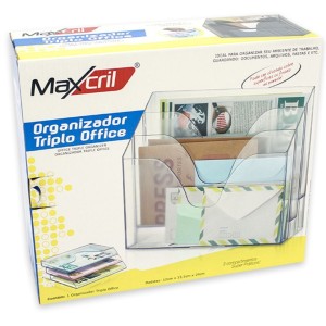 Organizador de Escritorio Tripo Cristal MAXCRIL