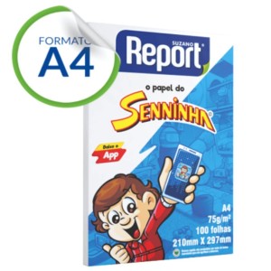 Papel Sulfite A4 75g 100 Folhas Branco - SENINHA REPORT