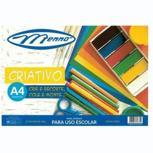 Bloco Criativo Liso A3 08 Cores 32 Folhas 120gr 297X420mm MENNO