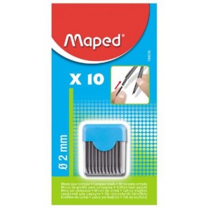 Grafite 2.0 Com 10 Unidades Para Compasso MAPED