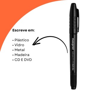 Caneta Multiuso Permanente 2 Pontas MAXPRINT